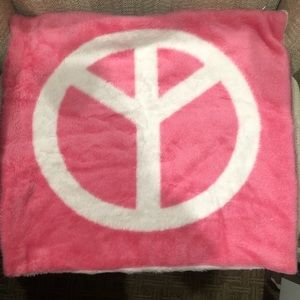 POTTERY BARN TEEN Pink & White Peace pillow cover